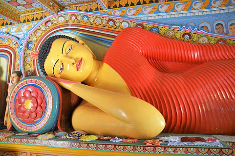 Buda, temple, patró, ornament, Sri Lanka, anuradhapura, religió, espiritualitat, creença, lloc de culte, representació, estàtua, representació humana, art i artesania, escultura, arquitectura, cap gent, semblança masculina, color daurat, estructura construïda, creativitat, edifici, ornamentat, 4K, CC0, domini públic, lliure de regalies