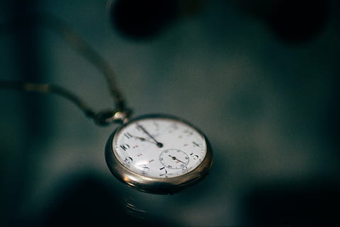 round pocket, watch, displaying, 11:00, white, gold, pocket, clock, time, close-up, no people, indoors, day, number, instrument of time, shape, focus on foreground, geometric shape, accuracy, pocket watch, circle, clock hand, antique, science, technology, gauge, clock face, minute hand, 5K