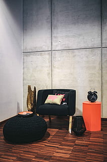 chairs, tables, arranged, design exhibition, Collection, design, exhibition, furniture, chair, table, style, display, show, expo, domestic Room, indoors, home Interior, living Room, wall - Building Feature, flooring, no People, apartment, modern, sofa, electric Lamp, decor, comfortable, armchair, day, seat, pillow, cushion, relaxation, stuffed, absence, hat, architecture, built structure, pattern, still life, tiled floor, luxury, 5K