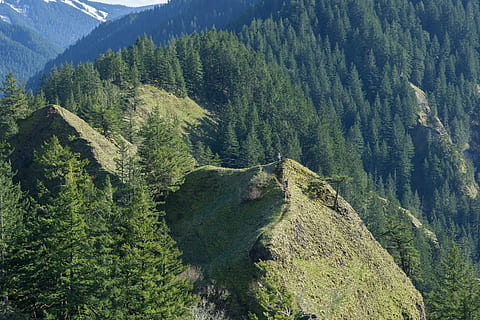 green, mountain, daytime, aerial, photography, tree, forest, valley, nature, landscape, rock, ridge, spring, outdoor, view, natural, camping, hiking, white, plant, scenics - nature, beauty in nature, tranquil scene, green color, tranquility, growth, non-urban scene, day, environment, land, high angle view, no people, idyllic, foliage, outdoors, pine tree, coniferous tree, 5K, CC0, public domain, royalty free