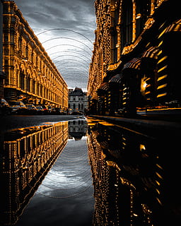 Wasser, Asphaltstraße, Reflexion, voll eingerichtete Gebäude, wolkig, Himmel, regnerischer Tag, Licht, Gebäude, die Architektur, Nacht-, berühmter Platz, beleuchtet, Dämmerung, städtische Szene, Europa, Stadt, Fluss, Brücke - künstliche Struktur, Stadtbild, Reiseziele, gebaute Struktur, Geschichte, Strassenlicht, draußen, Gebäudehülle, Langzeitbelichtung, Reise, wolke - himmel, keine Leute, Natur, Ufergegend, Pfütze, Kanal, Symmetrie, Tourismus, 4K, CC0, gemeinfrei, lizenzfrei