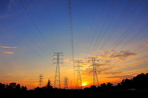 foto de silueta, arboles, transmisión, línea, nubes, cielo, planta, puesta de sol, oscuro, silueta, electricidad, nadie, cable, pilón de electricidad, tranquilidad, naturaleza, escena tranquila, scenics, tecnología, Línea eléctrica, fuente de alimentación, generación de combustible y energía, árbol, conexión, belleza en la naturaleza, vista de ángulo bajo, color naranja, nube - cielo, al aire libre, cielo romantico, 1080P