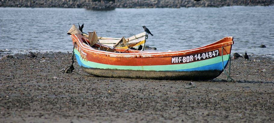 barca, spiaggia, bassa marea, mare, estate, oceano, nave nautica, mezzi di trasporto, acqua, all'aperto, giorno, modo di trasporto, natura, ormeggiato, nessuno, terra, viaggio, increspato, bellezza nella natura, peschereccio, sabbia, lungomare, ancorato, barca a remi, 5K