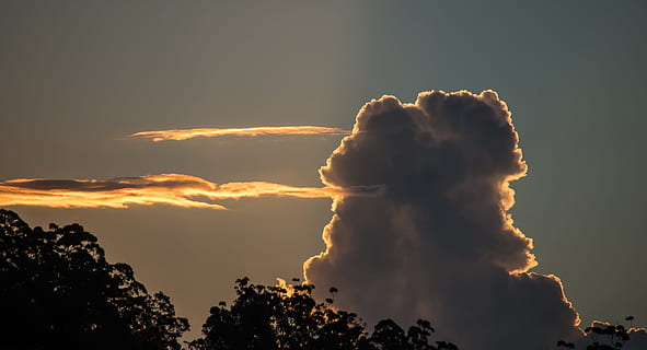 tramonto, cielo, nuvole, tempo metereologico, formazione, grigio, drammatico, Australia, orizzonte, alberi, nuvola - cielo, bellezza nella natura, natura, ambiente, fumo - struttura fisica, silhouette, nessuno, inquinamento dell'aria, inquinamento, problemi ambientali, all'aperto, albero, questioni sociali, luce del sole, ardente, giorno, scenics - natura, velenoso, potere in natura, 2K, CC0, dominio pubblico, privo di copyright