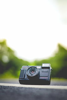 camera, flash, macro, vintage, retro styled, old-fashioned, photography themes, focus on foreground, camera - photographic equipment, day, outdoors, no people, close-up, reminder, technology, copy space, analog, single object, nature, nostalgia, selective focus, photographic equipment, transportation, antique, old, digital camera, 5K, CC0, public domain, royalty free