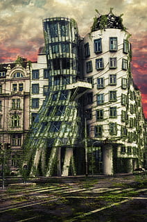 alb, beton, clădire, digital, tapet, arhitectură, artă, constructie, ceh, dans, casă, proiecta, Europa, sticlă, modern, Praga, ciudat, neobișnuit, urban, fantezie, ireal, futurist, bizar, artistic, structura, imaginar, manipularea digitală, arta digitala, crearea digitală, exteriorul clădirii, construită, nor - cer, oraș, cer, natură, în aer liber, zi, nici o persoana, zonă rezidențială, plantă, copac, vedere unghiulară joasă, faţadă, viata de oras, vechi, mişcare, apartament, 2K, CC0, domeniu public, fără drepturi de autor