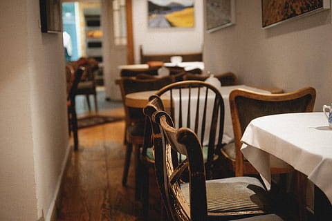 vintage cafe interior, Vintage, cafe, interior, other, table, restaurant, chair, no People, indoors, old-fashioned, day, seat, focus on foreground, empty, wood - material, absence, domestic room, home interior, furniture, home, still life, flooring, business, architecture, selective focus, 4K, CC0, public domain, royalty free