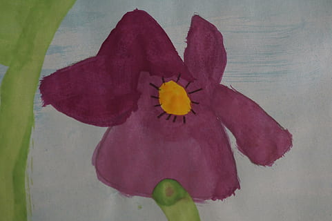 Stiefmütterchen, gemalt, Schule, Grundschule, Kinder, Studenten, Kunstkurs, Kunst, lila, Aquarell, Farbe, zeichnen, Zeichnung, Blume, blühende Pflanze, Pflanze, Blütenblatt, Verletzlichkeit, Zerbrechlichkeit, Frische, Schönheit in der Natur, Blütenkopf, Nahansicht, Blütenstand, Gelb, Natur, keine Leute, Wachstum, direkt darüber, Pollen, pinke Farbe, draußen, Frühling, Struktureffekt, Weichheit, Iris - Pflanze, 5K, CC0, gemeinfrei, lizenzfrei