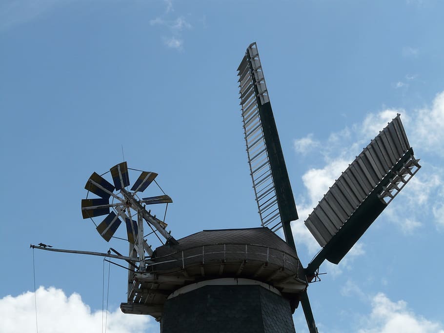 mølle, vindmølle, vinge, vind, hjul, vindrulle, rotor, tur, energi, male, dyke mølle, historisk bevarelse, hollandske vindmølle, nord, øst frisien, lavere saxoni, himmel, sky - himmel, brændstof og elproduktion, alternativ energi, vindkraft, dag, vedvarende energi, lav vinkel visning, arkitektur, miljøbeskyttelse, turbine, bygget struktur, natur, miljø, bygning udvendig, teknologi, ingen mennesker, traditionel vindmølle, udendørs, bæredygtige ressourcer, 2K