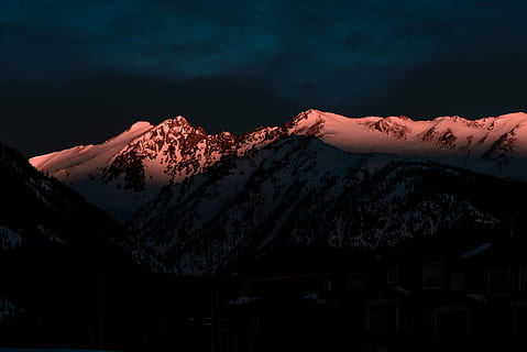 eisbedeckter Berg, Nachtzeit, Schnee, bedeckt, Berg, Foto, Himmel, Wolke, Natur, szenen, Gipfel, Landschaft, Gebirge, Winter, draußen, Schönheit in der Natur, Nacht-, Sonnenuntergang, Vulkan, aktiver Vulkan, kalte Temperatur, schneebedeckter Berg, Szenen - Natur, keine Leute, ruhige Szene, Ruhe, Nicht-städtische Szene, Umgebung, 5K, CC0, gemeinfrei, lizenzfrei