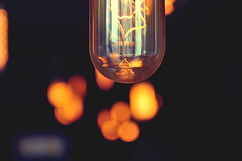 Close-up shot, technology, abstract, light, lighting Equipment, illuminated, electric Lamp, light Bulb, glass - Material, filament, electricity, close-up, no people, black background, night, indoors, transparent, orange color, light - natural phenomenon, glowing, electric light, focus on foreground, dark, fuel and power generation, glass, nightlife, power supply, 2K, CC0, public domain, royalty free