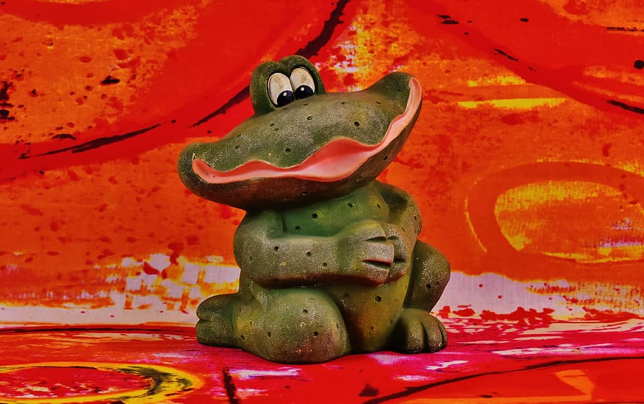 frø, tal, sjov, sjovt, grøn, nuttet, dekoration, statue, ingen mennesker, skulptur, tæt på, rød, dag, trække på, udendørs, kinesisk drage, Kunst og håndværk, repræsentation, kreativitet, religion, tro, håndværk, menneskelig repræsentation, spiritualitet, pattedyr, indendørs, 4K