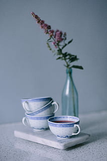cream, puffs, Coffee, Tee, Cream Puffs, tea, cup, cake, sweet, cup of tea, cookie, vase, decoration, no People, table, still Life, arrangement, crockery, indoors, flower, studio shot, plant, flowering plant, freshness, nature, drink, close-up, mug, focus on foreground, food and drink, refreshment, container, selective focus, flower head, 5K, CC0, public domain, royalty free
