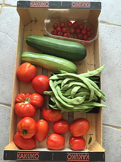 vegetal, colheita, framboesa, tomates, jardim, bio, Comida, tomate, frescura, orgânico, Alimentação saudável, pepino, mercado, comida e bebida, bem-estar, comida crua, vermelho, recipiente, fruta, visão de alto ângulo, caixa, cor verde, Pimenta, ainda vida, ninguém, grande grupo de objetos, dentro de casa, engradado, caixa - contentor, maduro, 2K, CC0, domínio público, royalty free