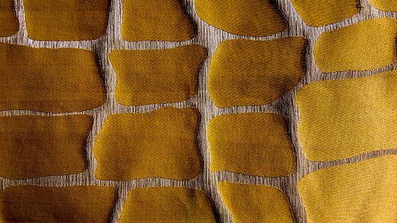 yellow, beown textile, yellow textile, pattern, fabric, cloth, rectangle, backgrounds, full frame, no people, textile, multi colored, close-up, in a row, indoors, textured, high angle view, day, design, directly above, brown, repetition, material, simplicity, 2K, CC0, public domain, royalty free