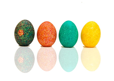 easter, egg, colorful eggs, easter greeting, easter greetings, nutrition, easter decorations, graphic, greeting card, white background, studio shot, multi colored, still life, indoors, no people, easter egg, cut out, food, green color, food and drink, celebration, group of objects, holiday, close-up, side by side, arrangement, 2K, CC0, public domain, royalty free