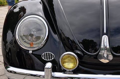 ay, vw beetle, kumbang, oldtimer, mobil, sebagian melihat kumbang vw, angkutan, moda transportasi, Kendaraan bermotor, kendaraan darat, lampu utama, mobil antik, tidak ada orang, hari, logam, merapatkan, bergaya retro, refleksi, bahan kaca, perlengkapan sekolah, di luar rumah, peralatan penerangan, chrome, fokus pada latar depan, kemewahan, berwarna perak, 4K, CC0, domain publik, bebas royalti