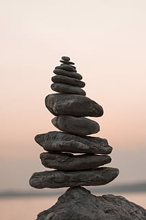 tæt på, fotografering, cairn sten, selektiv, fokus foto, balance sten, klippe, stak, balance, stablet, tapet, solid, solnedgang, sten - objekt, himmel, rock-objekt, zen-lignende, natur, fokus på forgrunden, sten-, rullesten, ingen mennesker, hav, vand, jord, stabilitet, 5K, CC0, offentligt domæne, royaltyfrie