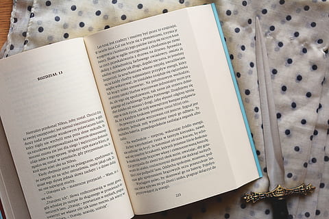 libro, daga, leer, leyendo, blanco, cultura, abierto, página, nadie, adentro, papel, de cerca, publicación, texto, comunicación, vista de alto ángulo, naturaleza muerta, escritura occidental, modelo, educación, pericia, directamente arriba, cultura de las artes y entretenimiento, sabiduría, patrón floral, estudiando, libro de texto, 4K, CC0, dominio público, libre de derechos