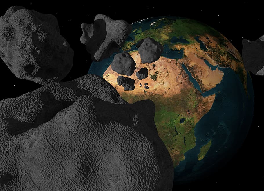 verd, marró, blau, planeta terra, asteroide, meteorit, impacte, cometa, fi del temps, desastre, espai, cel, cònjuge, planeta, terra, contrast, ombra, llum, tot, escombraries, estavellar-se, nasa, atmosfera, estrella fugaç, risc, mort, dia del judici, Armageddon, dia final, destrucció massiva, bola de foc, destrucció, força de la natura, desastre natural, apocalipsi, col·lapse, la fi del món, naturalesa, globus, aigua, configuració, cap gent, rock, sòlid, rock - object, creativitat, a l'aire lliure, nit, geografia física, mar, globus: objecte creat per l'home, sorra, planeta - espai, esfera, bellesa a la natura, 2K