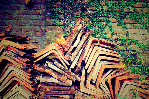 fons de pantalla, paret, marc, patró, pedra, disseny, retro, vell, cap gent, arquitectura, material de fusta, dia, estructura construïda, funció de construcció de parets, planta, escala, part de la planta, full, abandonat, a l'aire lliure, gran grup d'objectes, exterior de l'edifici, naturalesa, maó, passos i escales, arbre, teula de teulada, 1080P, CC0, domini públic, lliure de regalies