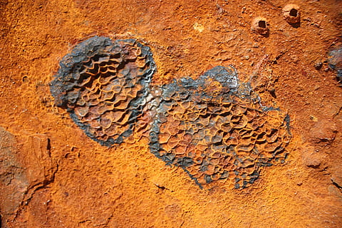 ferrugem, navio, laranja, ferro, enferrujado, corrosão, destruir, texturizado, fechar-se, origens, antigo, ninguém, dia, recurso de construção de parede, arte e Artesanato, arquitetura, rude, quadro completo, criatividade, construir, metal, padronizar, sólido, emoção positiva, natureza, intemperizado, formato de coração, ao ar livre, Rocha, arqueologia, corroído, 4K, CC0, domínio público, royalty free