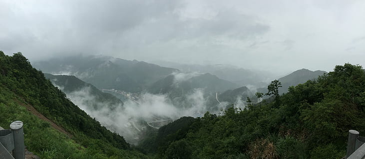 spids, bjerg, Sky, regn, natur, scenics, landskab, udendørs, Asien, træ, tåge, sky - himmel, plante, miljø, scenics - natur, himmel, rejse, skønhed i naturen, jord, rejsemål, bjergkæde, turisme, ingen mennesker, bjergtop, 8K, CC0, offentligt domæne, royaltyfrie