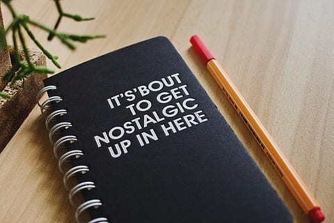 bout, get, nostalgic, notebook, still, items, things, journal, pen, sayings, excerpts, text, indoors, communication, education, no people, western script, table, close-up, book, publication, blackboard, still life, spiral notebook, note pad, diary, black color, board, pencil, high angle view, message, 2K, CC0, public domain, royalty free