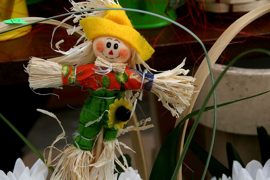 espantaocells, palla, flor, primavera, representació, celebració, art i artesania, joguina, joguina de peluix, creativitat, decoració, artesania, primer pla, representació humana, cap gent, festa, vacances - esdeveniment, a l'interior, centrar-se en primer pla, planta, multicolor, 4K