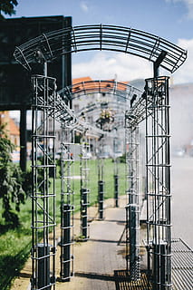 bydgoszcz city, Architecture, Bydgoszcz, City, Poland, vintage, buildings, old town, town, street, tenement house, Europe, metal, outdoors, steel, industry, construction Industry, no people, built structure, building exterior, day, nature, sunlight, sky, focus on foreground, staircase, shadow, railing, low angle view, building, fence, selective focus, security, gate, 4K