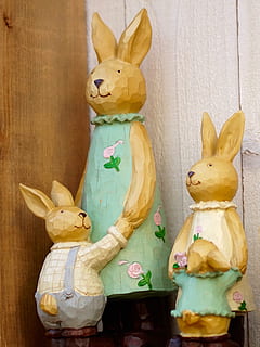 coniglietto di Pasqua, lepre, primavera, Pasqua, decorazione di Pasqua, figure, figura, deco, decorazione, carina, divertente, dolce, divertimento, decorativo, famiglia di conigli, bambini, mamma, emozione, madre, bambino, amore, gioia, affetto, coniglio - animale, culture, giocattolo, Bambola, mestiere, celebrazione, figurina, uovo di Pasqua, rappresentazione animale, tradizione, rappresentazione, arte e artigianato, vacanza, creatività, in casa, mammifero, rappresentazione umana, nessuno, 4K, CC0, dominio pubblico, privo di copyright