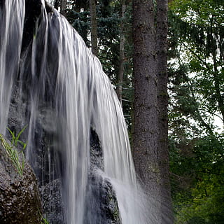 vandfald, vand, kilde, kilde, stream, vand, kilde, strøm, stenene, flod, torrent, bæken, grøn, bæk, træ, landskab, turisme, fugtighed, svømme, våd, naturens skønhed, Skov, udendørs, natur, dag, bevægelse, lang eksponering, plante, jord, scenics - natur, træstamme, bagagerum, skønhed i naturen, flydende vand, flyder, sløret bevægelse, vækst, miljø, ingen mennesker, magt i naturen, regnskov, faldende vand, renhed, 2K, CC0, offentligt domæne, royaltyfrie