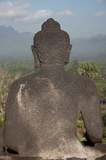 Indonesia, bropudur, Giava, statua, nessuno, scultura, spiritualità, solido, rappresentazione umana, giorno, religione, avvicinamento, arte e artigianato, rappresentazione, creatività, credenza, concentrarsi sulle conoscenze acquisite, vecchio, cielo, pietra, natura, materiale lapideo, cimitero, all'aperto, 4K, CC0, dominio pubblico, privo di copyright