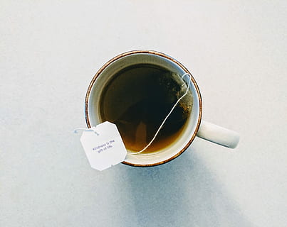 cup, tea, cup of tea, drink, hot, tea bag, heat - Temperature, coffee - Drink, morning, coffee Cup, tea - Hot Drink, close-up, tea cup, hot drink, food and drink, refreshment, mug, directly above, indoors, coffee, teabag, table, still life, high angle view, freshness, no people, non-alcoholic beverage, crockery, 2K