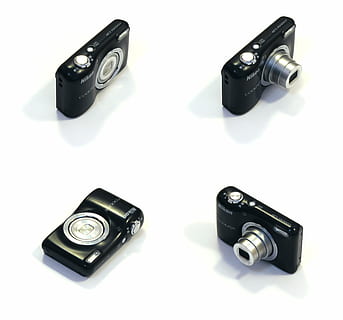 nikon l29, Digital, Kamera, kompakt, Fotografie-Themen, Technologie, Kamera - Fotoausrüstung, weißer Hintergrund, Fotoausrüstung, Studioaufnahme, Digitalkamera, drinnen, schwarze Farbe, Stillleben, ausgeschnitten, Objektiv - optisches Instrument, Nahansicht, keine Leute, Ausrüstung, Heimvideokamera, Fotografieren, Retro-Stil, Spiegelreflexkamera, Digitale Spiegelreflexkamera, Video, 4K, CC0, gemeinfrei, lizenzfrei