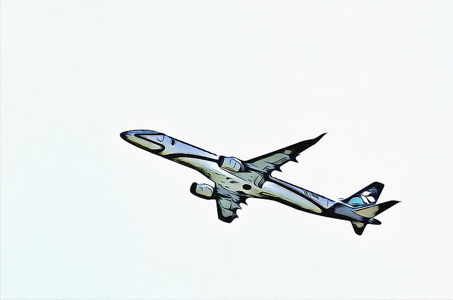 gràfics, volant, treure, cel, passar, avions, vehicle aeri, avió, transport, còpia espai, militar, sol objecte, vista lateral, manera de transport, tir de l'estudi, cap gent, arma, en moviment, cel clar, indústria aeroespacial, moviment, dia, exèrcit, avió militar, 2K