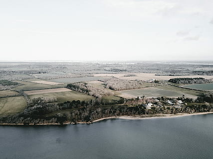 lepe beach, hampshire, letecký, Pohled, hospodařit, vedle, tělo, voda, scenics - příroda, nebe, klidné scény, klid, krása v přírodě, životní prostředí, jezero, den, Příroda, krajina, mimoměstské scény, nikdo, kopie prostor, venku, dálkový, idylický, mrak - nebe, pohled do země, laguna, 4K, CC0, veřejná doména, bez autorských práv