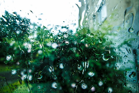 Wassertropfen, Glas block, schließen, Foto, Regen, fallen, Glas, tagsüber, immer noch, Artikel, Dinge, Fenster, Feld, Wasser, Tröpfchen, Bäume, Aussicht, Bokeh, Hintergründe, grüne Farbe, Vollbild, keine Leute, abstrakt, Flüssigkeit, nass, Nahansicht, Glas - Material, transparent, Natur, Tag, drinnen, Pflanze, Blase, Frische, Regentropfen, Regenzeit, Reinheit, 5K, CC0, gemeinfrei, lizenzfrei