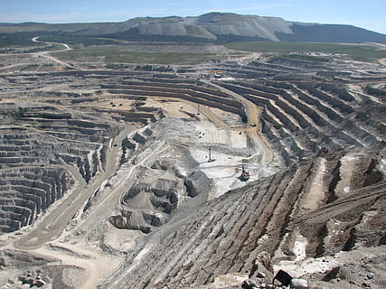 Mining, Mine, Copper, industry, quarry, mountain, outdoors, environment, landscape, scenics - nature, day, beauty in nature, non-urban scene, nature, high angle view, tranquil scene, tranquility, no people, geology, physical geography, land, mountain range, rock formation, arid climate, climate, ancient civilization, 2K, CC0, public domain, royalty free