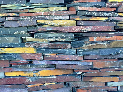 tæt på, Foto, assorteret farver, mursten, baggrund, væg, chips, skifer, baggrunde, mønster, arkitektur, materiale, byggebranchen, murbygningsfunktion, fuld ramme, stor gruppe af objekter, ingen mennesker, tekstureret, overflod, multi farvet, murstens væg, forvitret, dag, stak, udendørs, bygget struktur, beskadiget, gammel, forringelse, 1080P, CC0, offentligt domæne, royaltyfrie