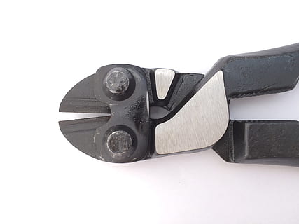 shear, clamp, tools, hand tools, edge, studio shot, white background, still life, indoors, equipment, single object, close-up, cut out, hand tool, metal, work tool, no people, tool, black color, man made, man made object, copy space, security, protection, safety, 2K, CC0, public domain, royalty free