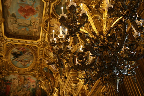 Paris, Oper, Decke, Kunst und Handwerk, goldfarben, Anbetungsstätte, Religion, drinnen, keine Leute, Gold, Glauben, Spiritualität, Leuchter, die Architektur, Darstellung, aufwendig, Reiseziele, Kunst, gebaute Struktur, menschliche Darstellung, Wandgemälde, Luxus, 4K, CC0, gemeinfrei, lizenzfrei