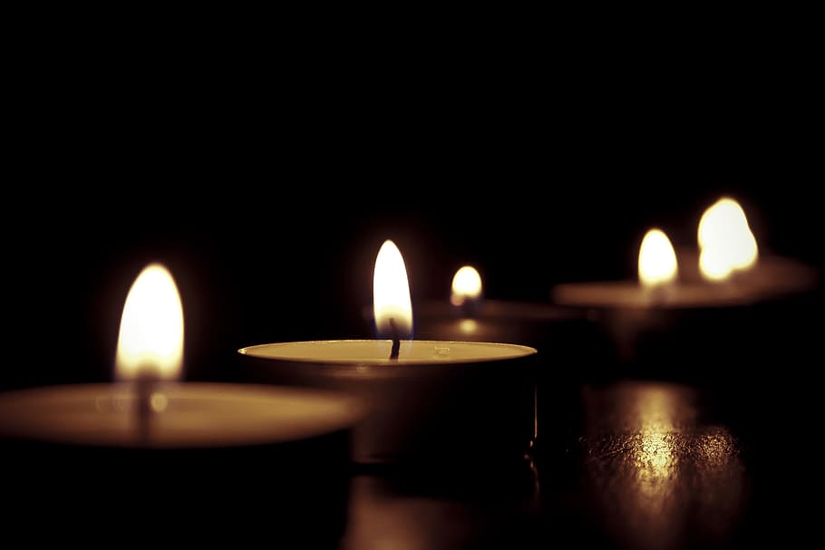 Tiefe, Feldfotografie, angezündet, Kerze, Kerzen, Teelichter, weich, Feuer, glühen, Orange, Hitze, Verbrennung, heiß, Licht, warm, Flamme, brennen, feurig, beleuchtet, Feuer - natürliches Phänomen, Nahansicht, keine Leute, drinnen, Hitze - Temperatur, dunkel, glühend, Lichtanlage, Natur, kopieren sie platz, Reflexion, selektiver Fokus, Gruppe von Objekten, Studioaufnahme, schwarzer Hintergrund, Teelicht, Helligkeit, 5K