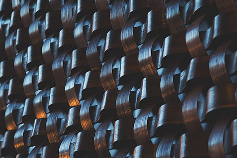 metallic abstract, Metallic, abstract, textures, metal, backgrounds, pattern, textured, material, large group of objects, no people, full frame, indoors, industry, brown, close-up, wood - material, abundance, wicker, repetition, textile, still life, day, basket, art and craft, container, stack, 4K, CC0, public domain, royalty free
