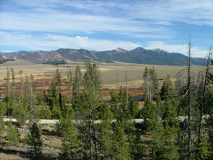 muntanya, rang, vista, escènic, bosc, idaho, dents de serra, medi ambient, cel, paisatge, planta, escenics - natura, bellesa a la natura, terra, escena tranquil·la, naturalesa, creixement, tranquil·litat, arbre, cap gent, núvol - cel, dia, escena no urbana, Serra, a l'aire lliure, camp, 2K, CC0, domini públic, lliure de regalies