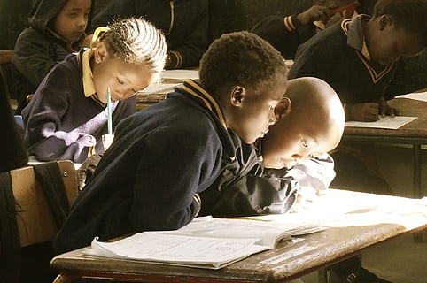 two, boys, sitting, chair, leaning, table, two boys, on chair, students, classroom, learn, school, children, third world, africans, simply, exercises, african, africa, focused, curious, education, learning, child, indoors, childhood, men, real people, group of people, males, people, student, waist up, girls, book, females, togetherness, studying, innocence, 1080P, CC0, public domain, royalty free