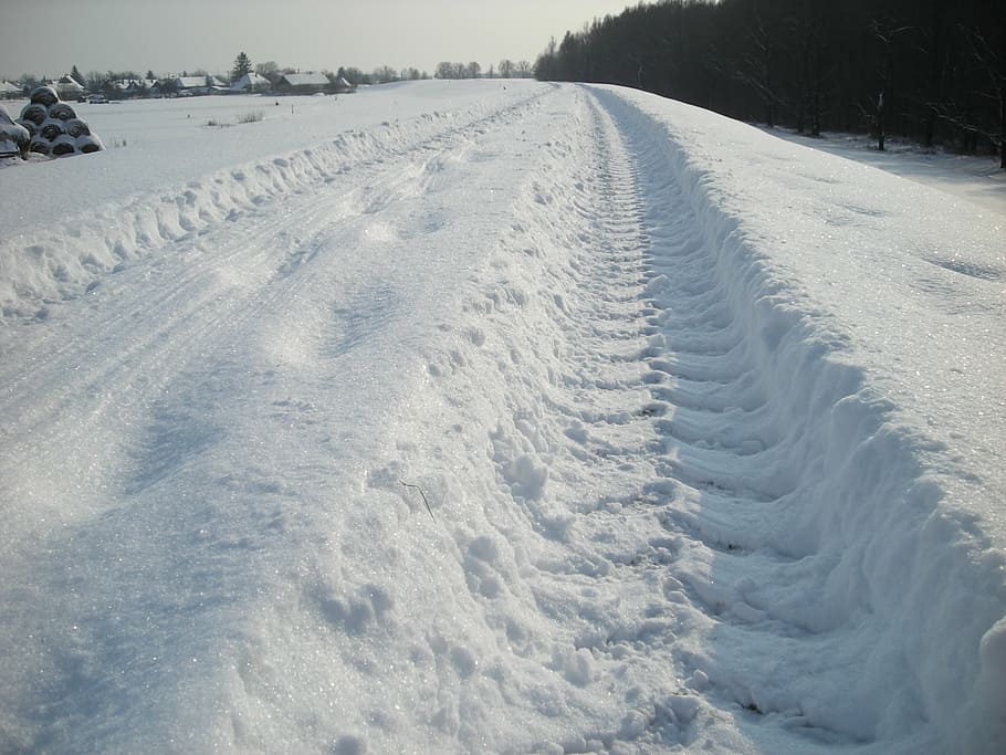 paesaggio, inverno, la neve, natura, freddo - temperatura, bianca, all'aperto, stagione, temperatura fredda, traccia di pneumatico, Colore bianco, copertura, giorno, nessuno, terra, ambiente, la tranquillità, scena tranquilla, campo, scenics - natura, bellezza nella natura, stampare, la strada davanti, neve polverosa, 2K