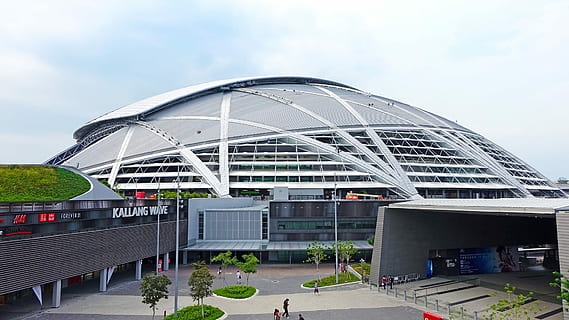 blanc, gris, edifici de la cúpula, cúpula, edifici, arquitectura, estructura construïda, pont - estructura feta per l'home, escena urbana, modern, lloc famós, arquitectura i edificis, exterior de l'edifici, a l'aire lliure, destinacions de viatge, dia, ciutat, cel, viatjar, futurista, naturalesa, vida de ciutat, persones incidentals, transport, turisme, connexió, gent, forma, aliatge, acer, 1080P, CC0, domini públic, lliure de regalies