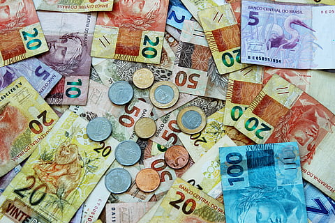 assorted-domination banknote, coin collection, ballots, money, real, note, brazilian currency, brazil, fifty dollars, currency, income, salary, finance, real brazil, 100 real, ten real, image of money, photo of money, five real, metal, economy, paper currency, wealth, business, savings, large group of objects, choice, variation, full frame, abundance, coin, backgrounds, no people, high angle view, indoors, multi colored, human representation, representation, directly above, consumerism, 5K, CC0, public domain, royalty free