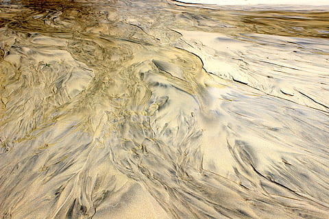 Sand, Meer, Struktur, Sand, Meer, Natur, Strand, Wasser, Hintergründe, draußen, Welle, welligkeit, keine Leute, Sommer-, Vollbild, Nahansicht, Tag, High Angle View, Land, Muster, Schönheit in der Natur, Ruhe, natürliches Muster, Szenen - Natur, Umgebung, Landschaft, Ebbe, 5K, CC0, gemeinfrei, lizenzfrei